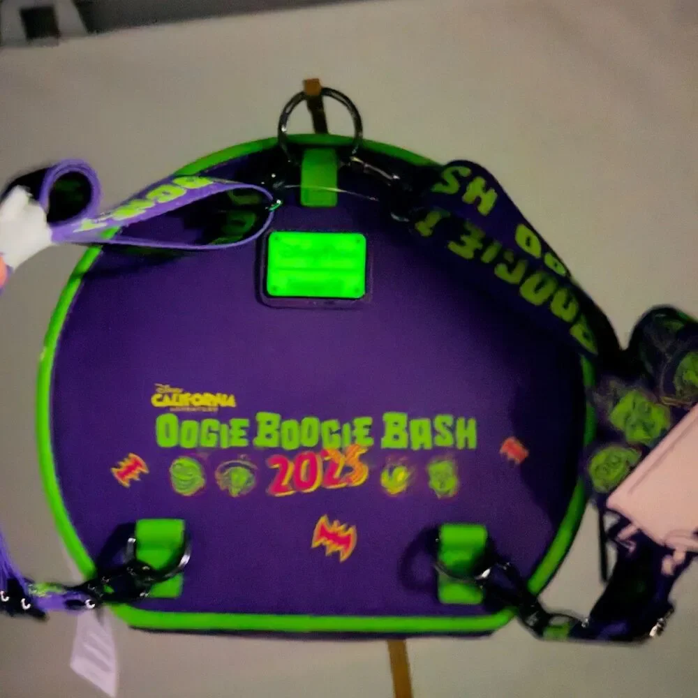 Disney Loungefly Oogie Boogie Bash 2025 Backpack Crossbody Lock Shock Barrel NEW